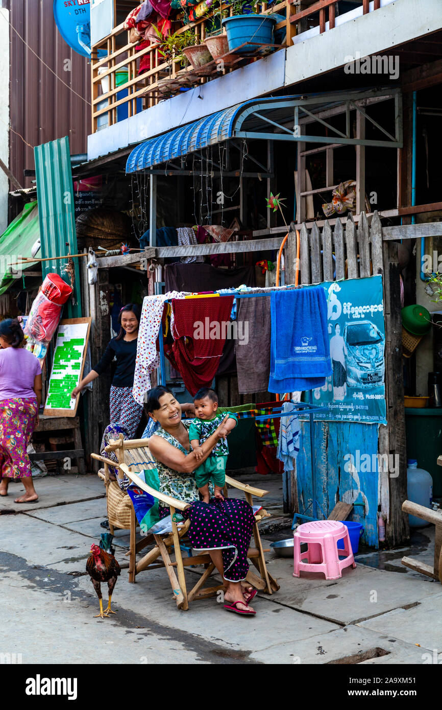 Street Life, Mandalay, Myanmar. Stock Photo