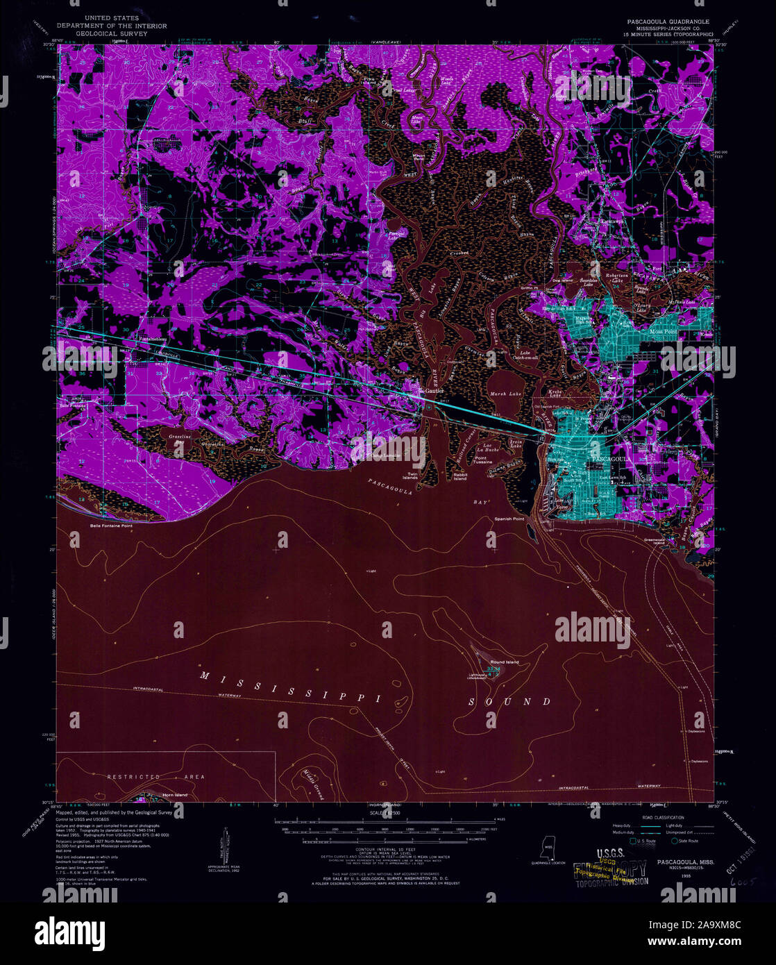 Map of pascagoula mississippi hires stock photography and images Alamy