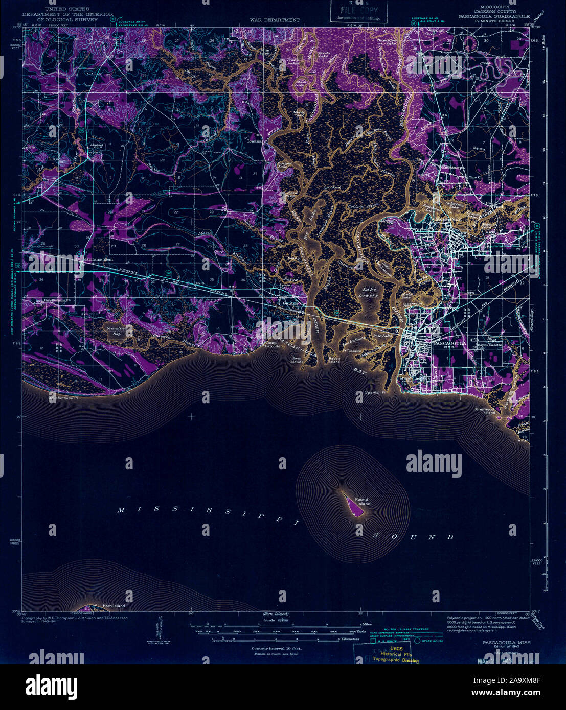 Map of pascagoula mississippi hires stock photography and images Alamy