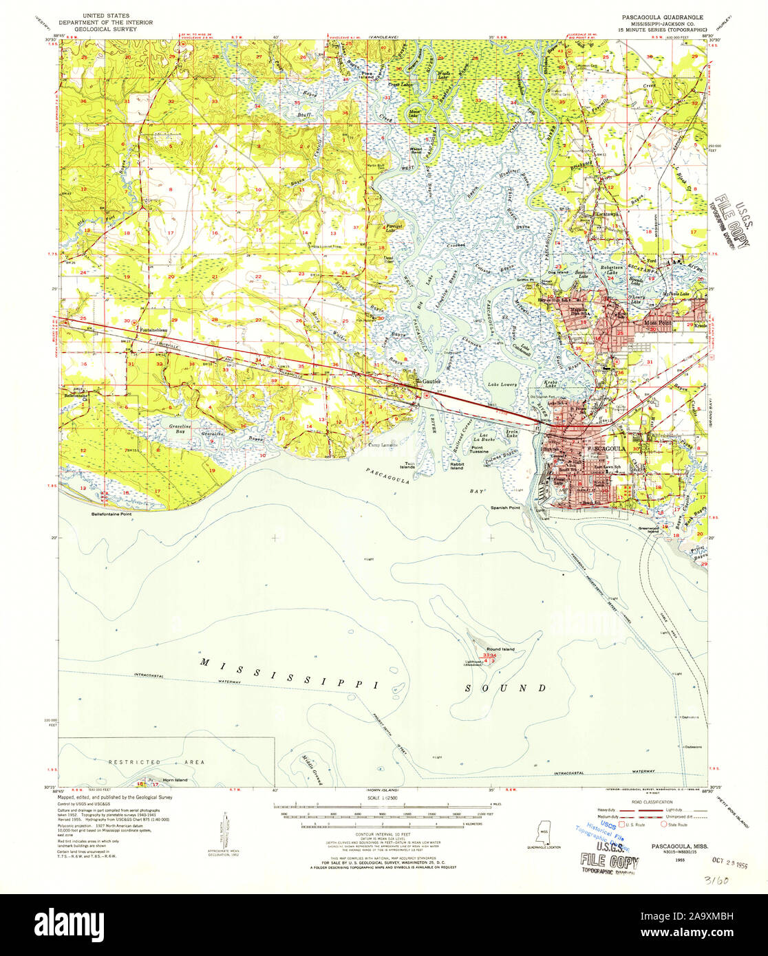 Map of pascagoula mississippi hires stock photography and images Alamy