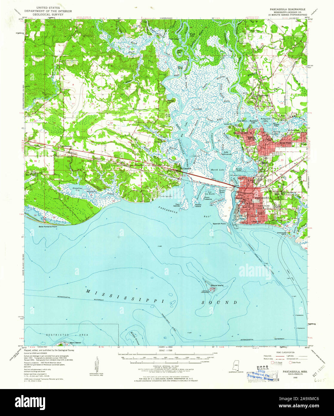 Map of pascagoula mississippi hires stock photography and images Alamy
