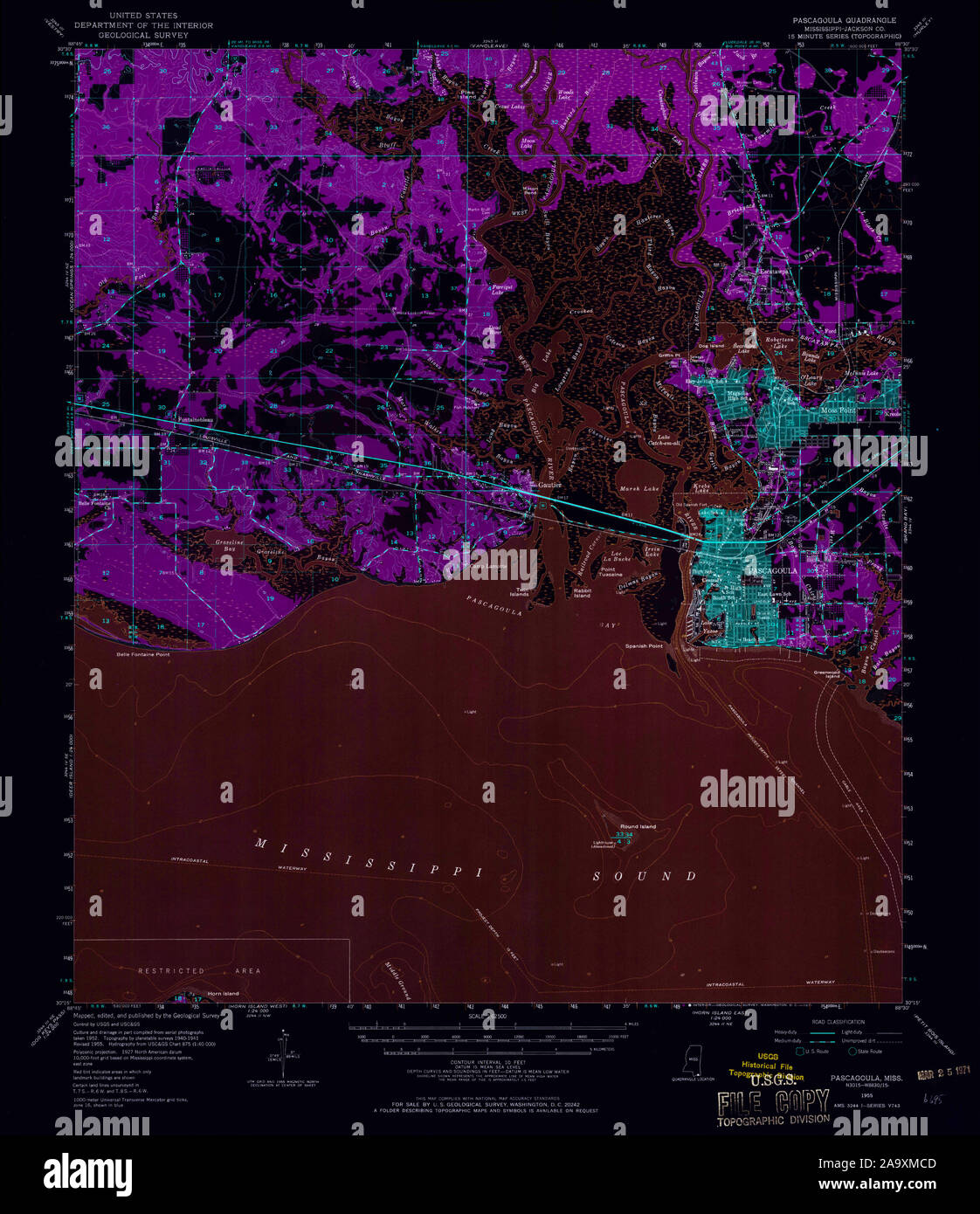 Map of pascagoula mississippi hires stock photography and images Alamy