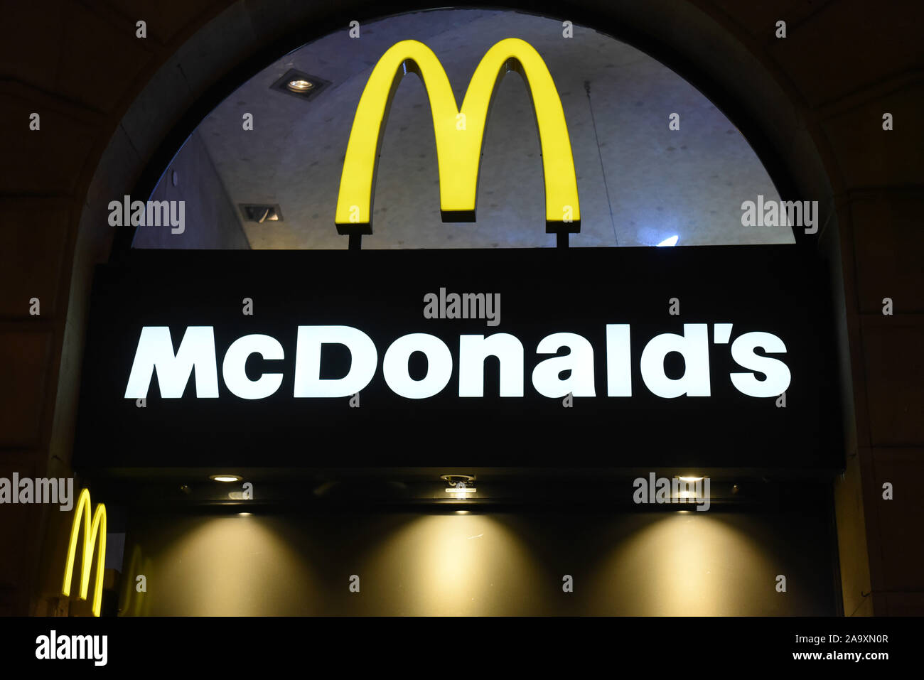 November 16, 2019, Barcelona, Spain: McDonald's restaurant
