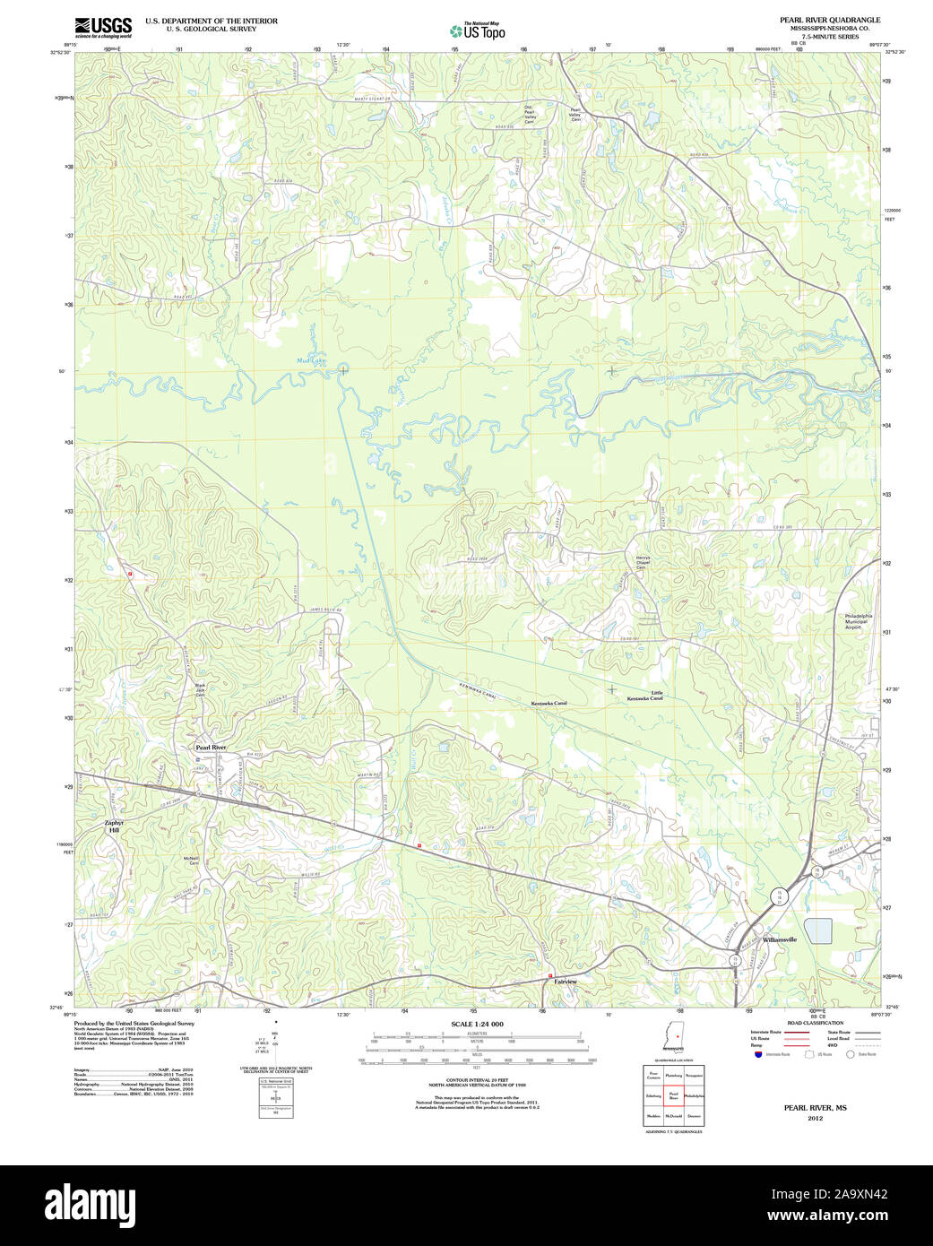 Map of pearl mississippi hires stock photography and images Alamy