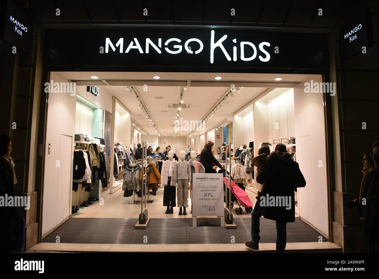 Mango Kids store seen in Barcelona Stock Photo - Alamy