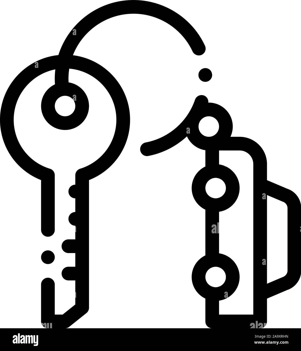 Car Keys Icon Vector Outline Illustration Stock Vector Image & Art - Alamy