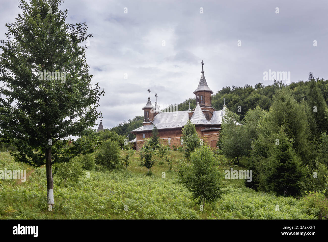 Monastery of Holy Trinity near Huta-Certeze village located in Satu Mare County, Romania Stock Photo