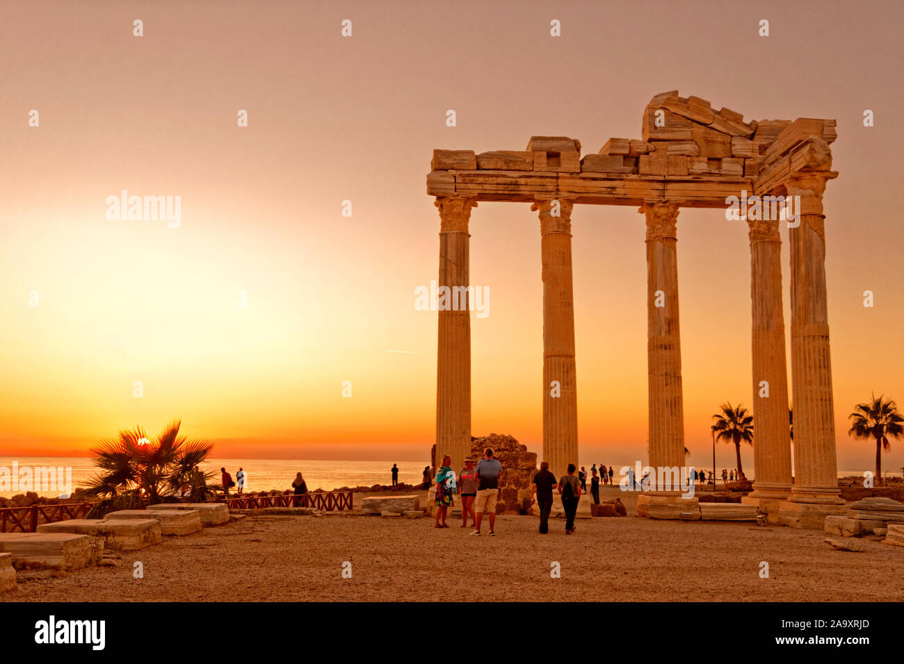 Temple of Apollo at Side, Turkey. Stock Photo