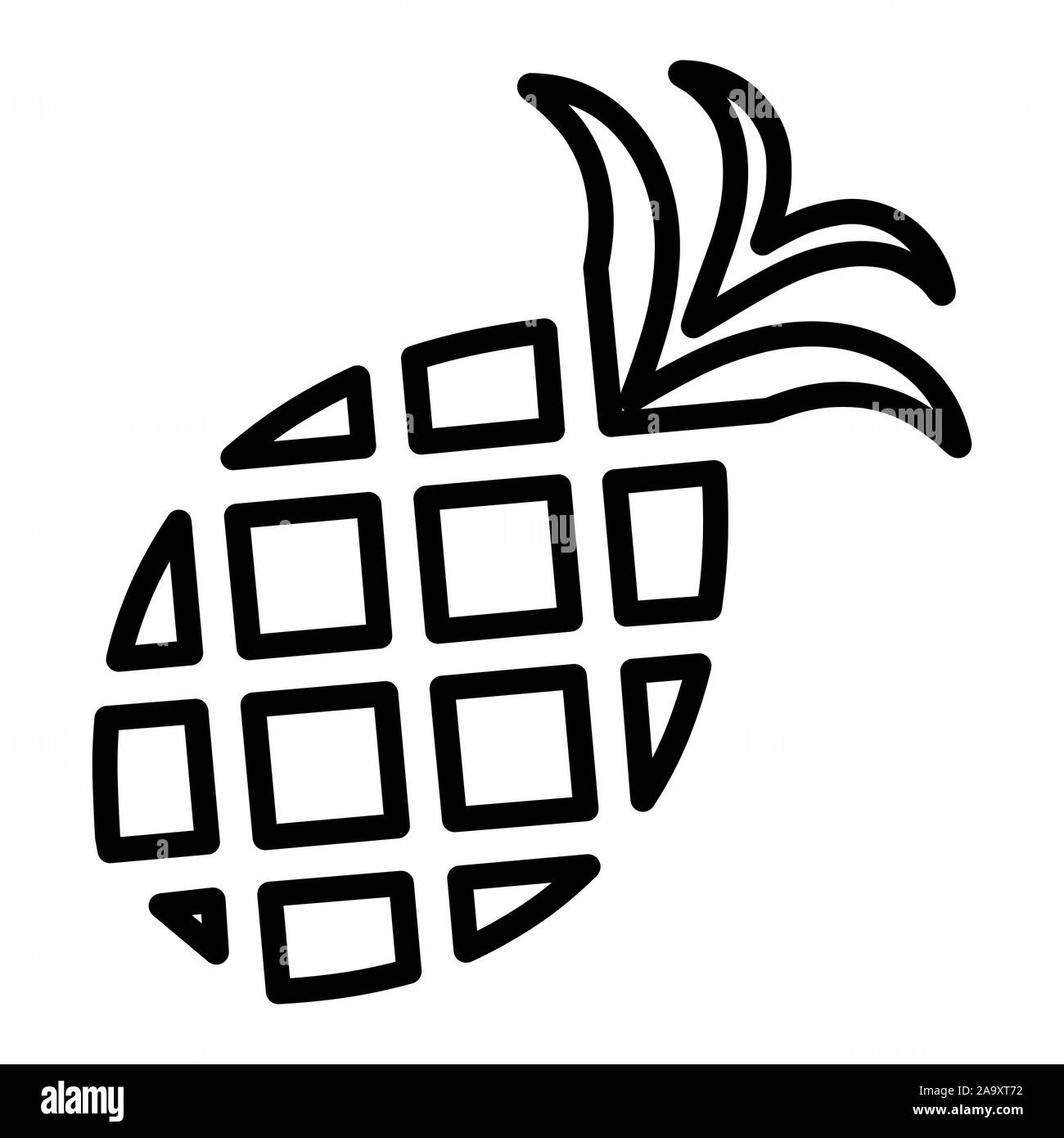 Pineapple illustration Black and White Stock Photos & Images Alamy