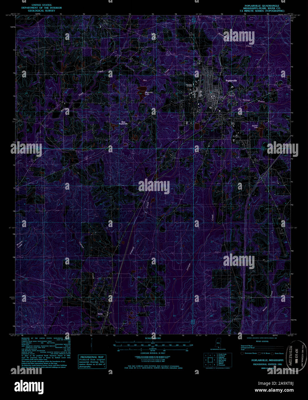 Poplarville mississippi map hires stock photography and images Alamy