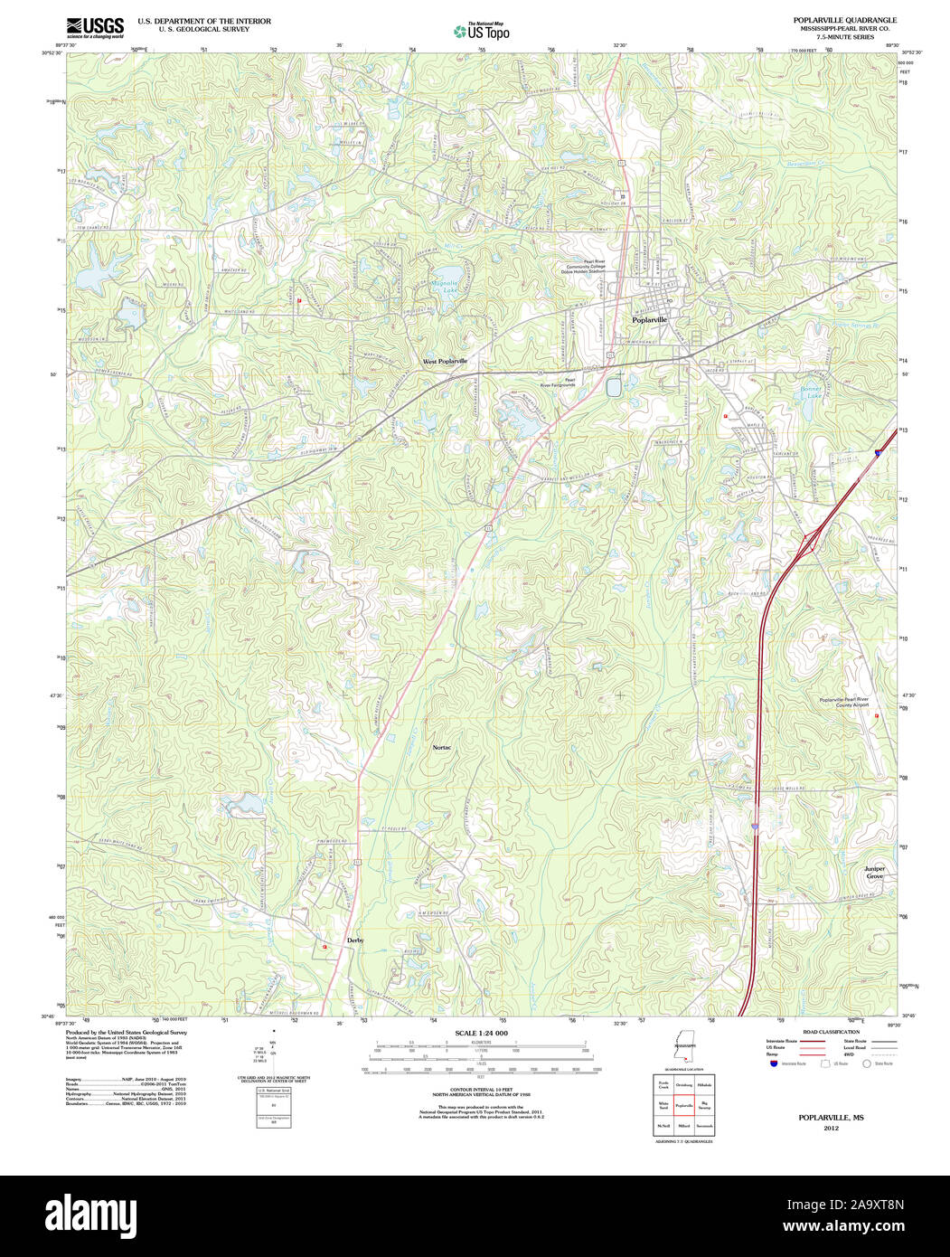 Map of poplarville hires stock photography and images Alamy