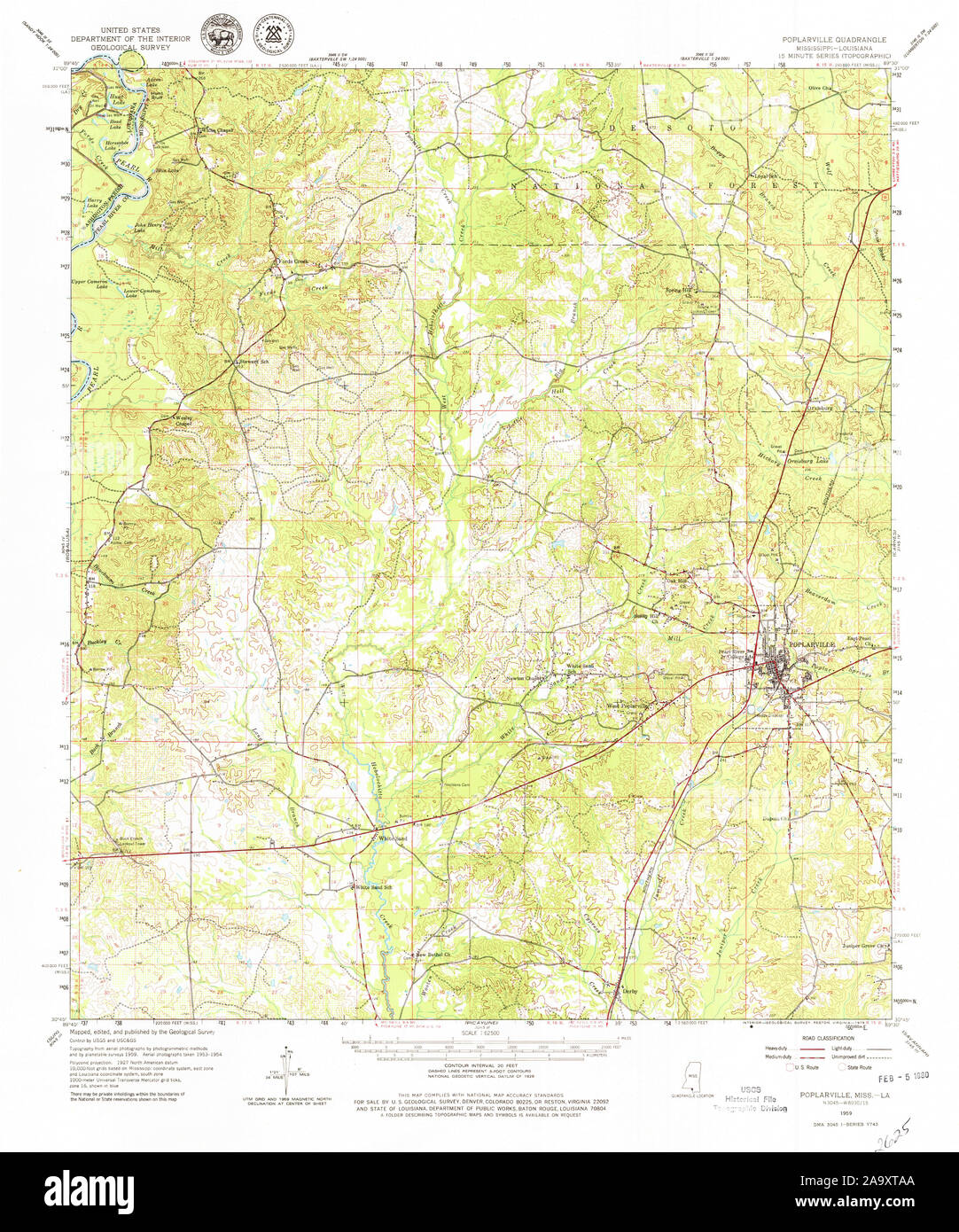 Map of poplarville Cut Out Stock Images & Pictures Alamy