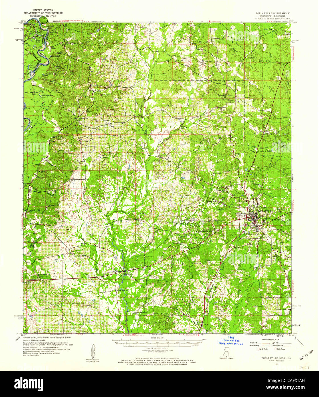 Poplarville mississippi map hires stock photography and images Alamy