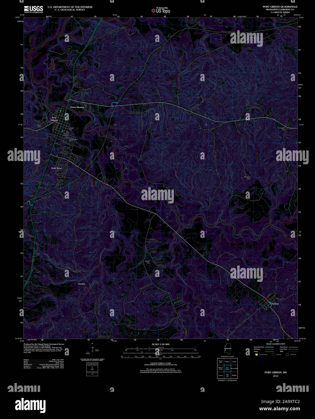 Port gibson mississippi map hires stock photography and images Alamy