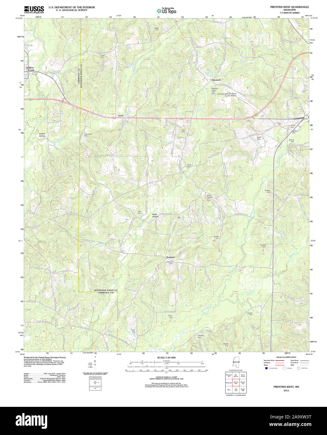Prentiss mississippi map Cut Out Stock Images & Pictures Alamy