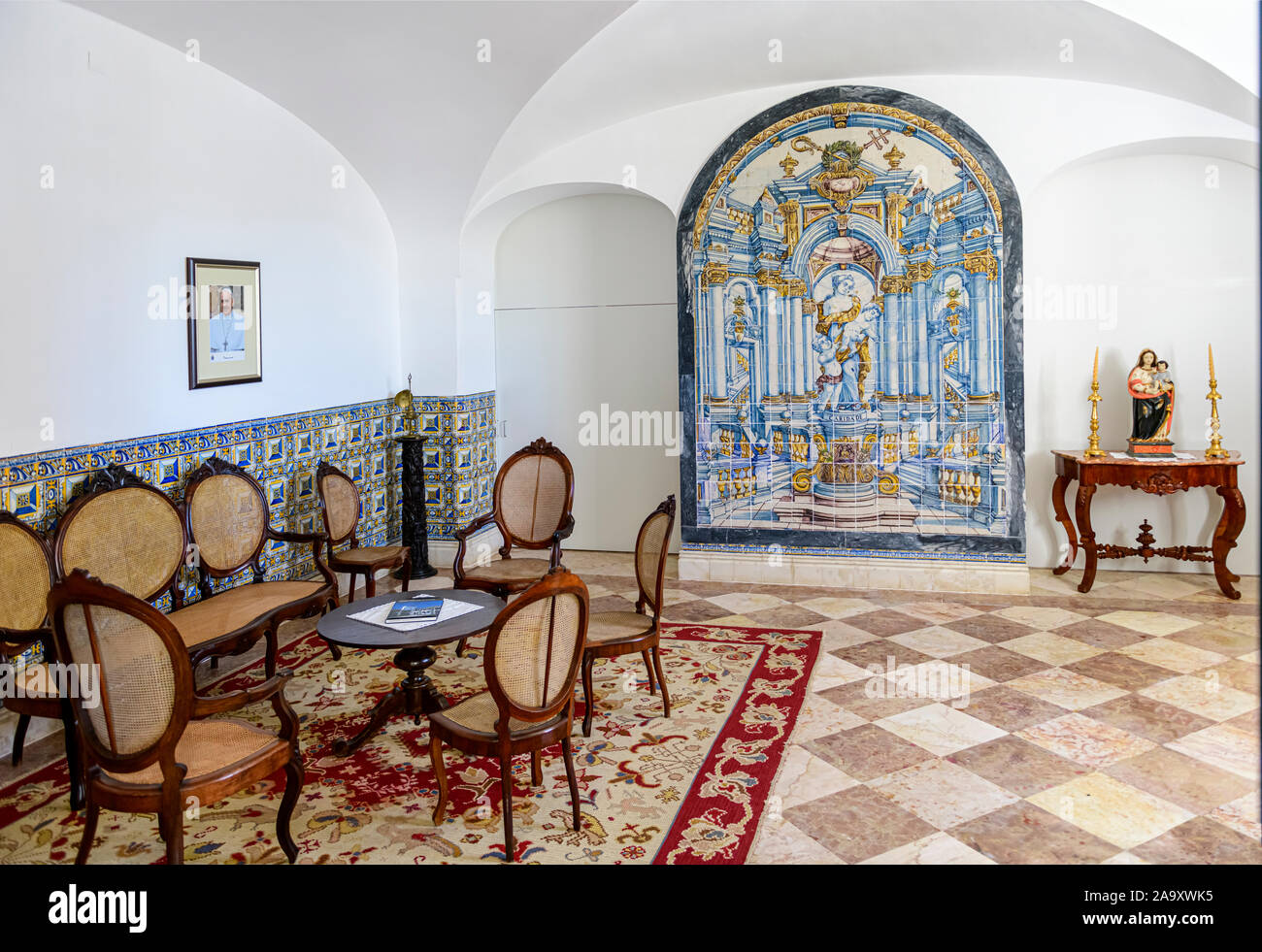 Interior of inside the Faro tile museum. Faro, Portugal Stock Photo