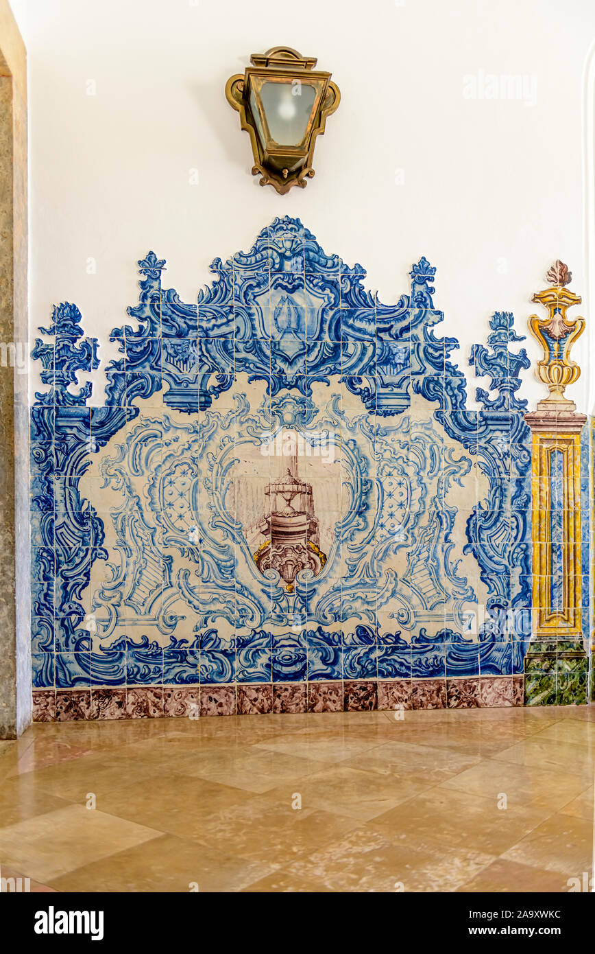 Interior of inside the Faro tile museum. Faro, Portugal Stock Photo