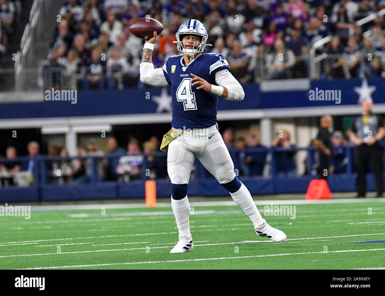 Dallas Cowboys quarterback Dak Prescott (4) leaves the field following the  game against the, Stock Photo, Picture And Rights Managed Image. Pic.  PAH-0253-110524002