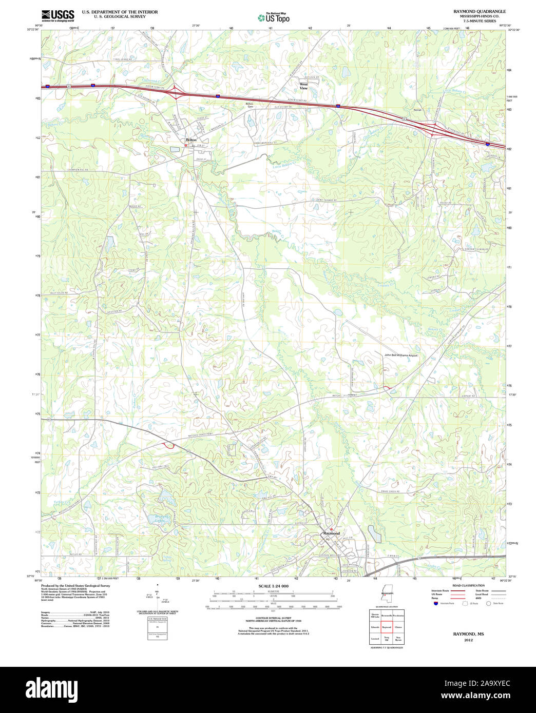 Raymond mississippi map hires stock photography and images Alamy