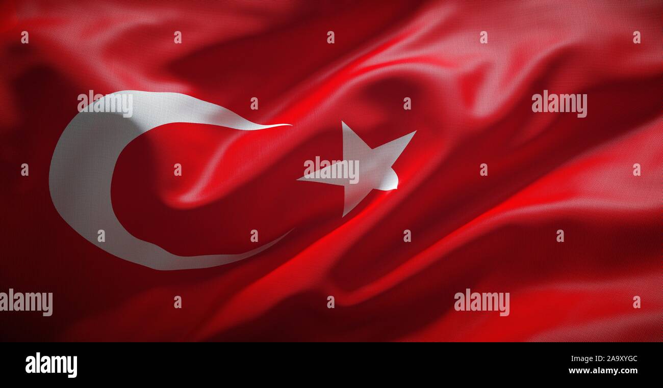 Turkish flag. Turkey. Stock Photo
