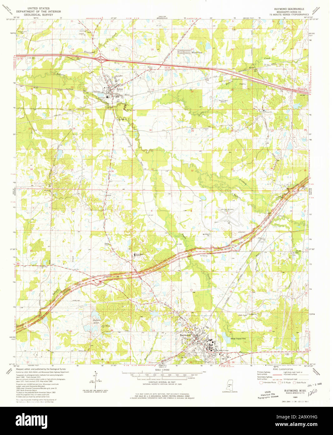 Raymond mississippi map hires stock photography and images Alamy