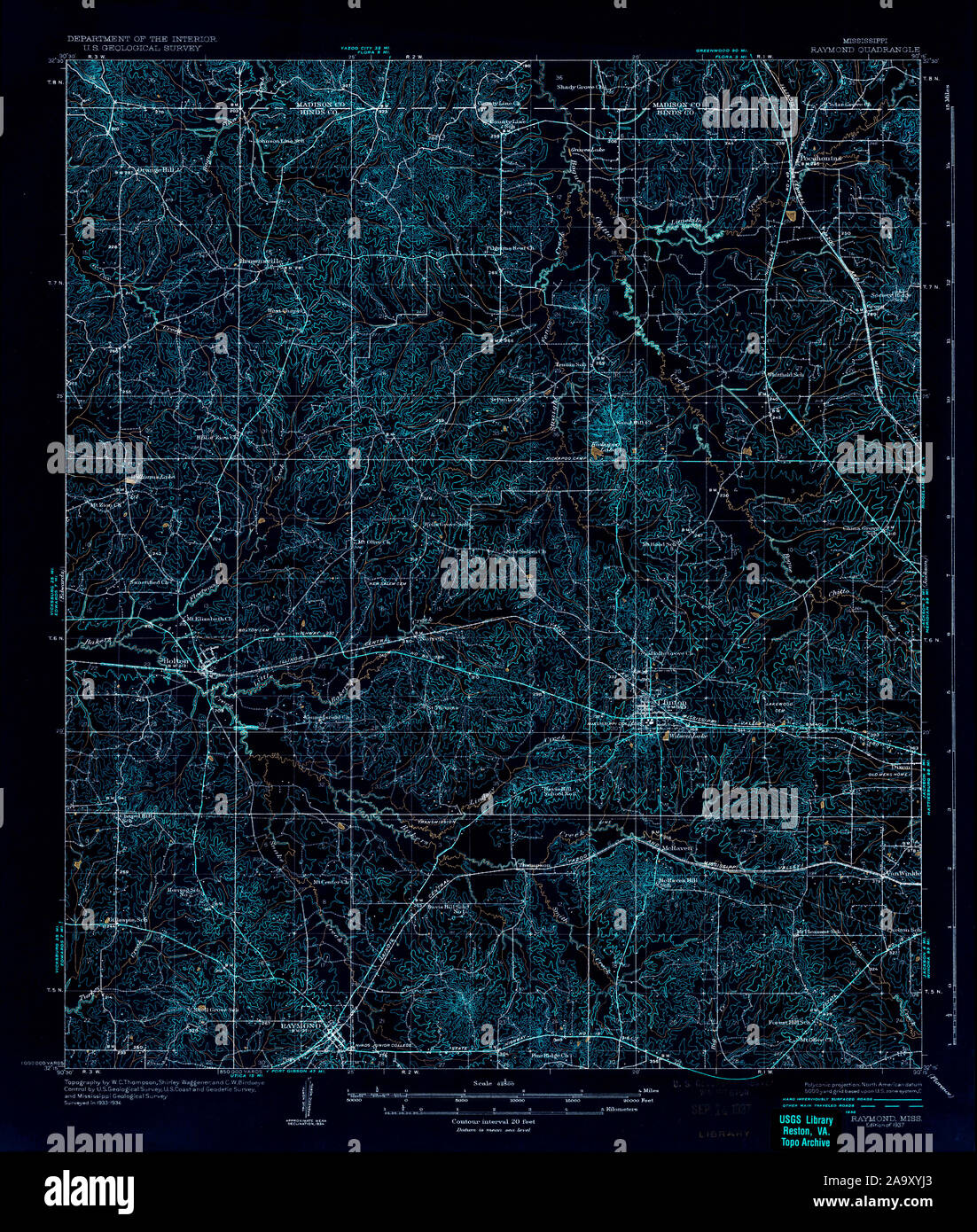 Map of raymond mississippi hires stock photography and images Alamy