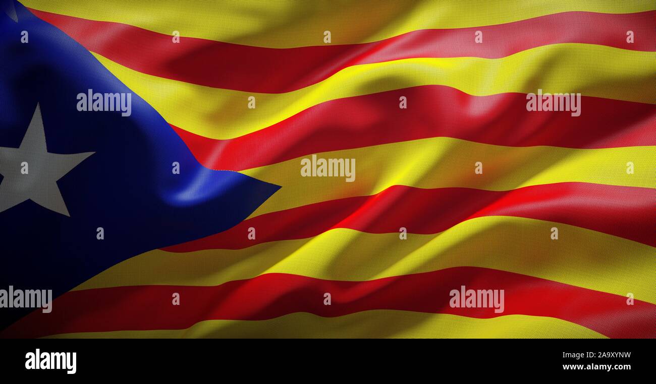 Catalan flag. (Catalonia) Stock Photo