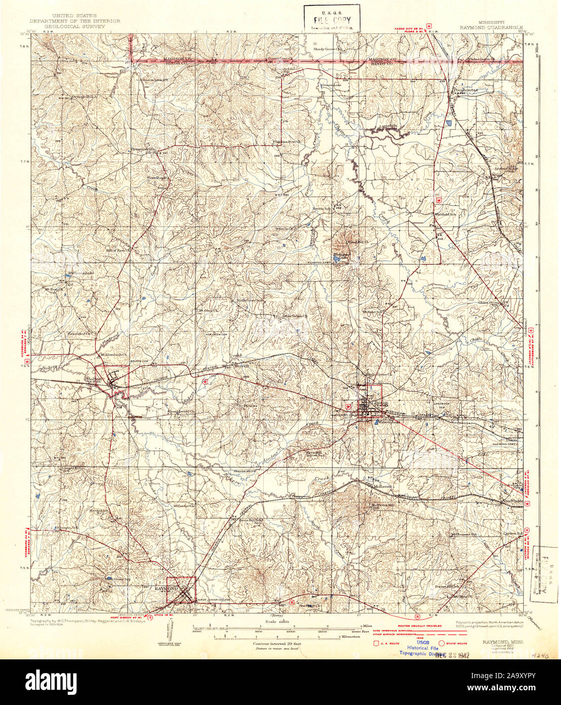 Map of raymond mississippi hires stock photography and images Alamy