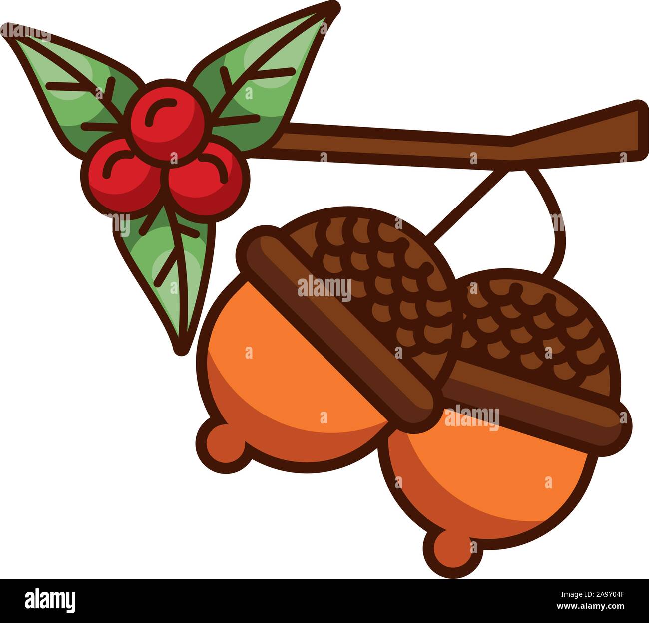 seed acorn autumn nature icon Stock Vector Image & Art - Alamy