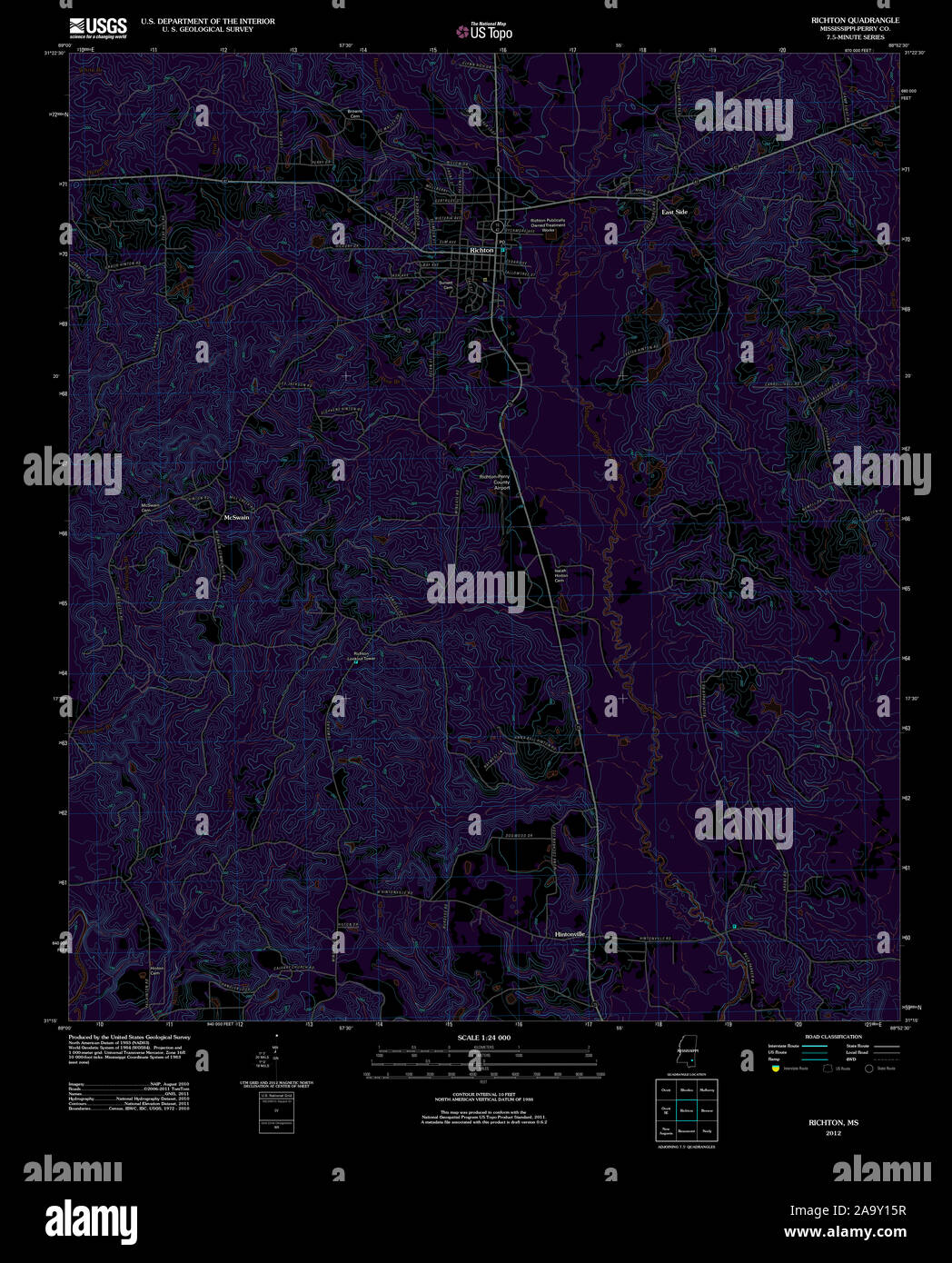 Map of richton hires stock photography and images Alamy