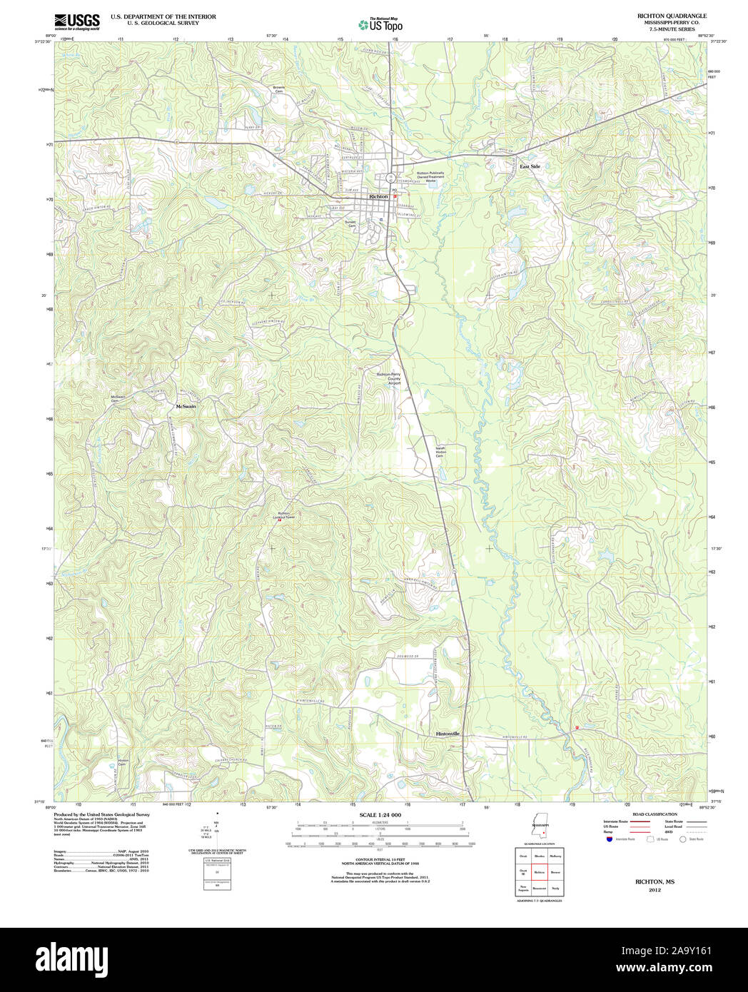 Map of richton hires stock photography and images Alamy