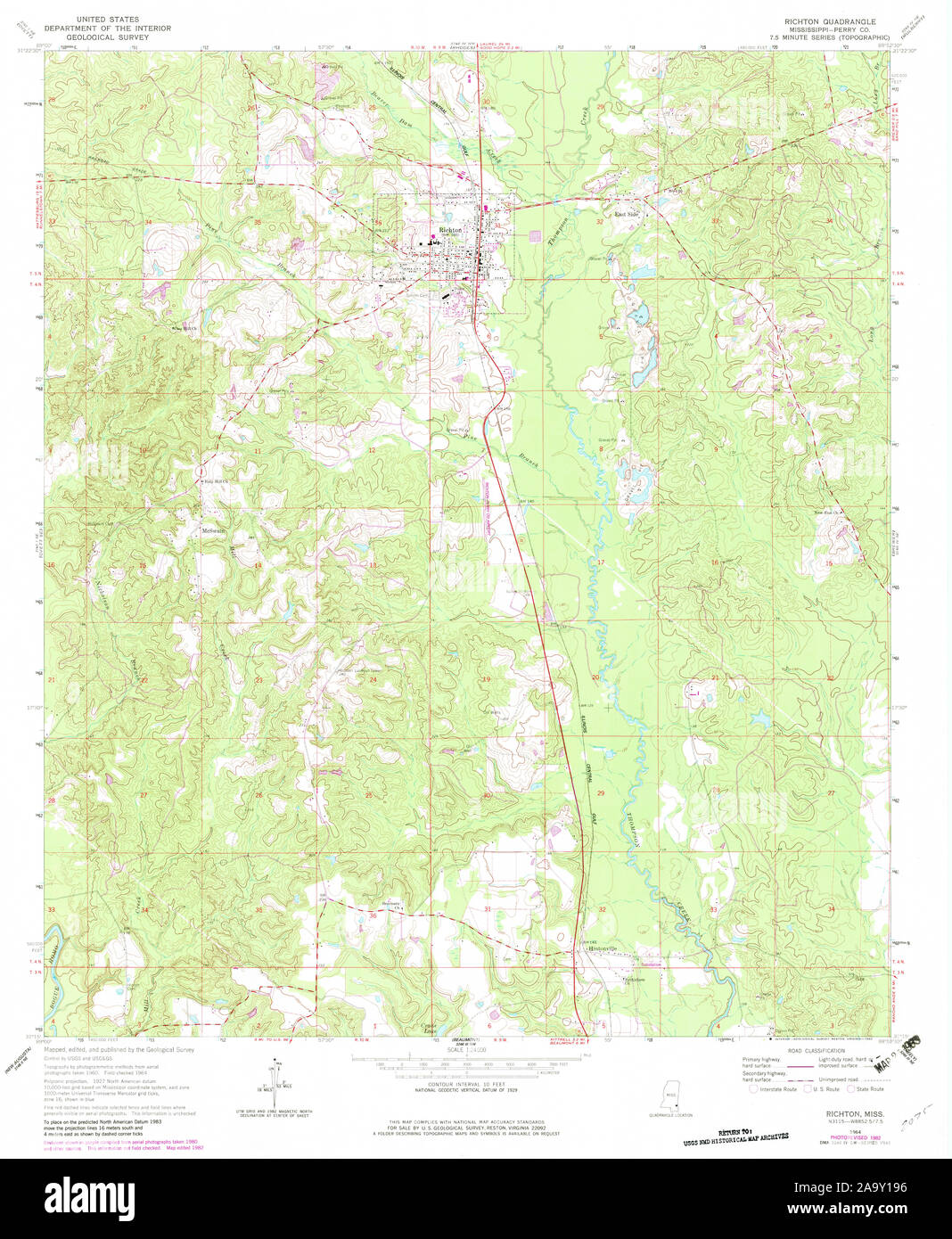 Map of richton hires stock photography and images Alamy