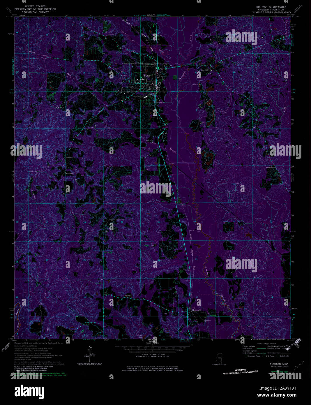Map of richton hires stock photography and images Alamy