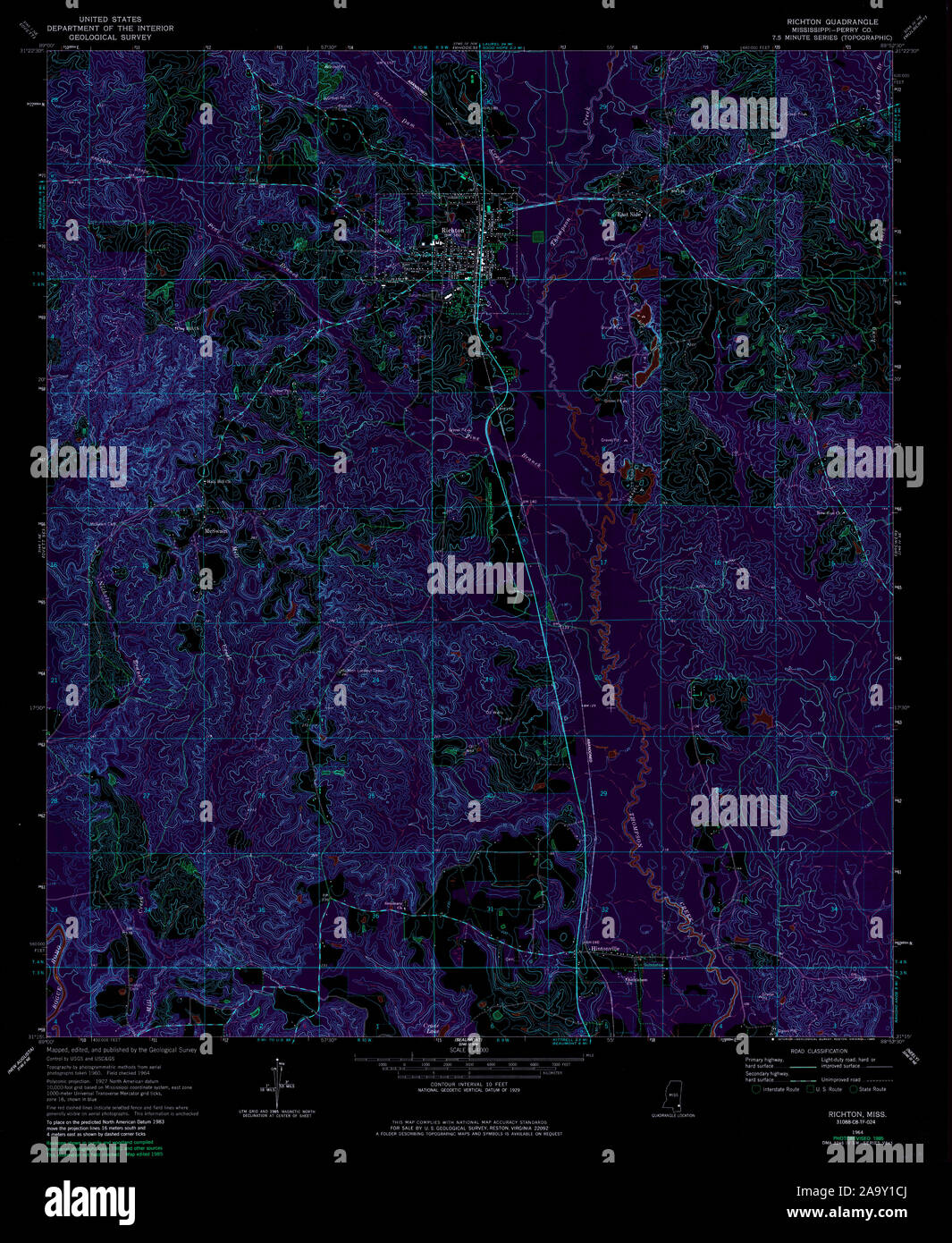 Map of richton mississippi hires stock photography and images Alamy