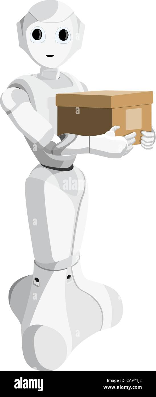 Autonomous delivery robot Stock Vector Images - Alamy