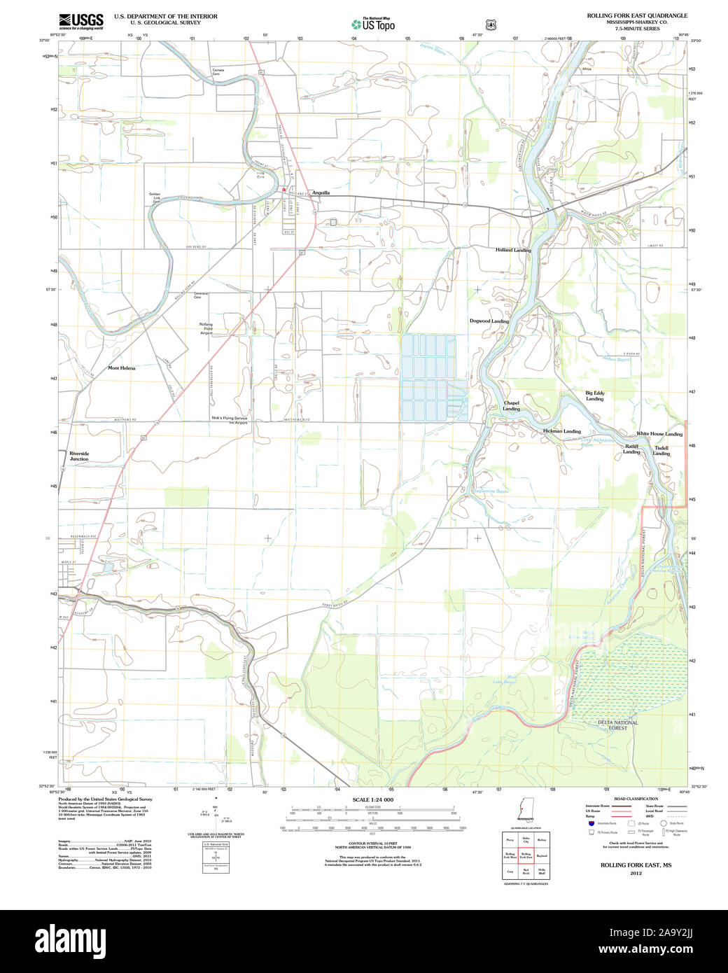 Map of rolling fork hires stock photography and images Alamy
