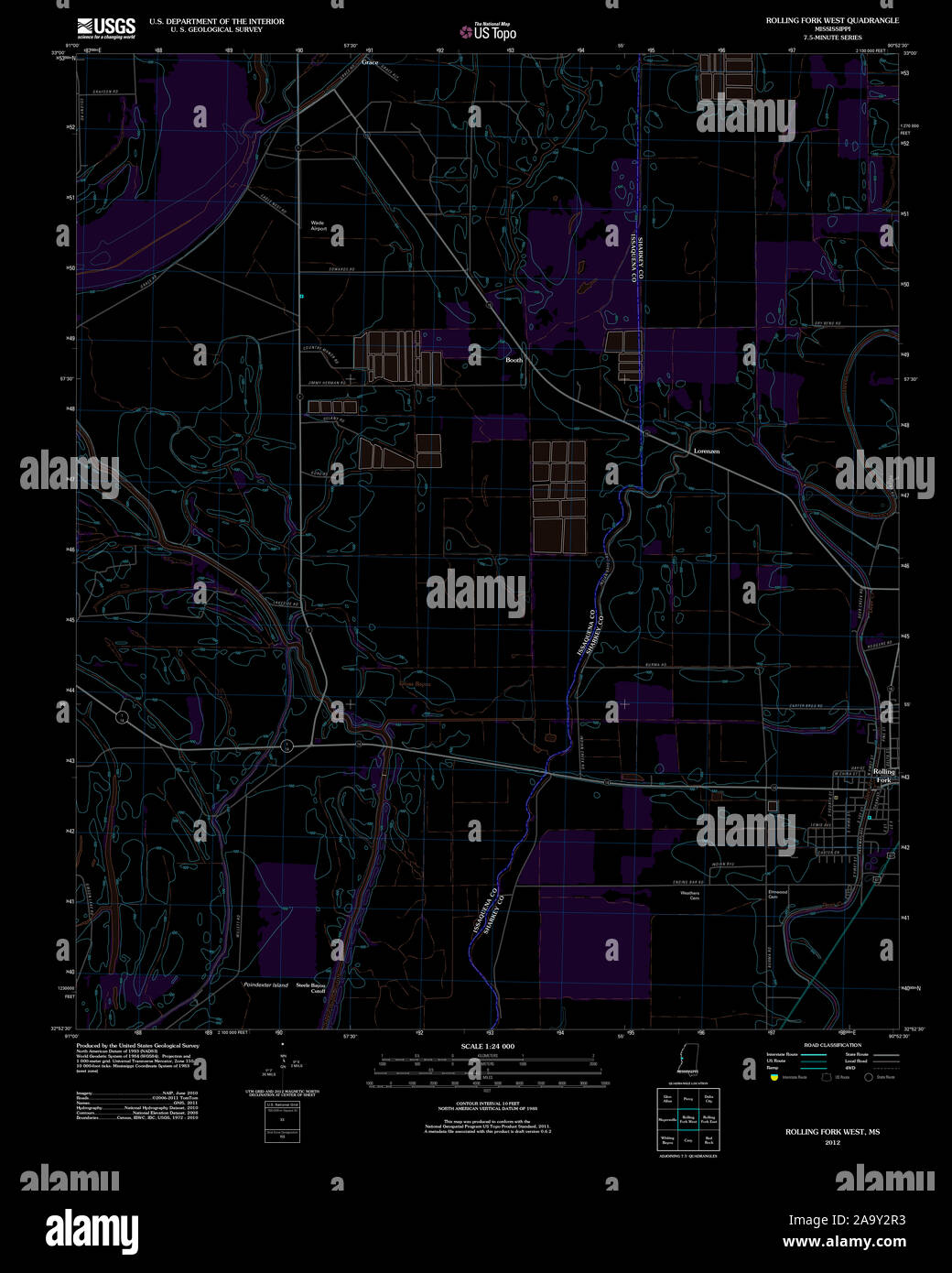 Map of rolling fork hires stock photography and images Alamy