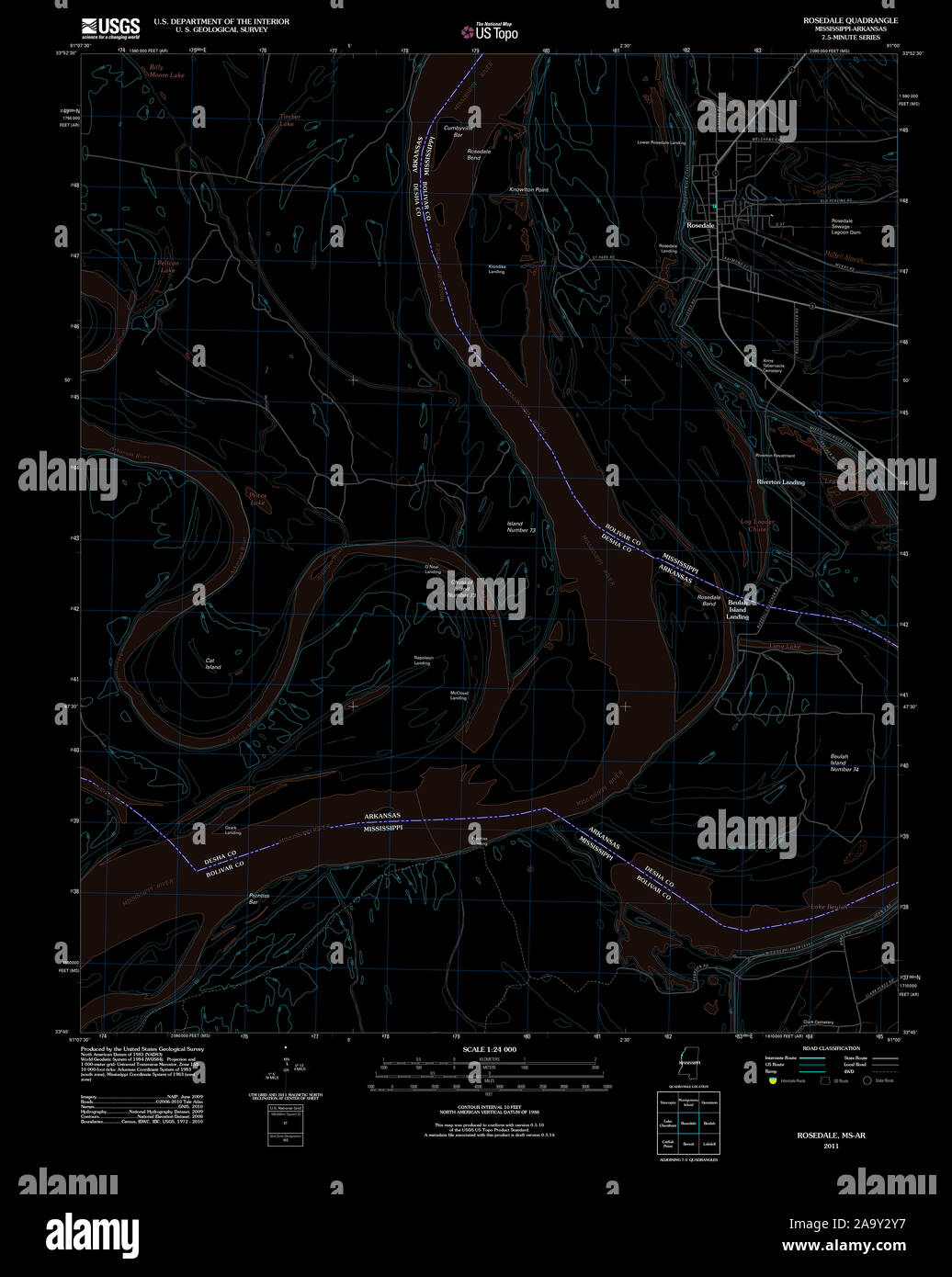 Map of rosedale mississippi hires stock photography and images Alamy