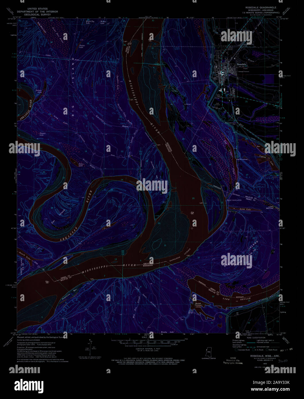 Map of rosedale mississippi hires stock photography and images Alamy
