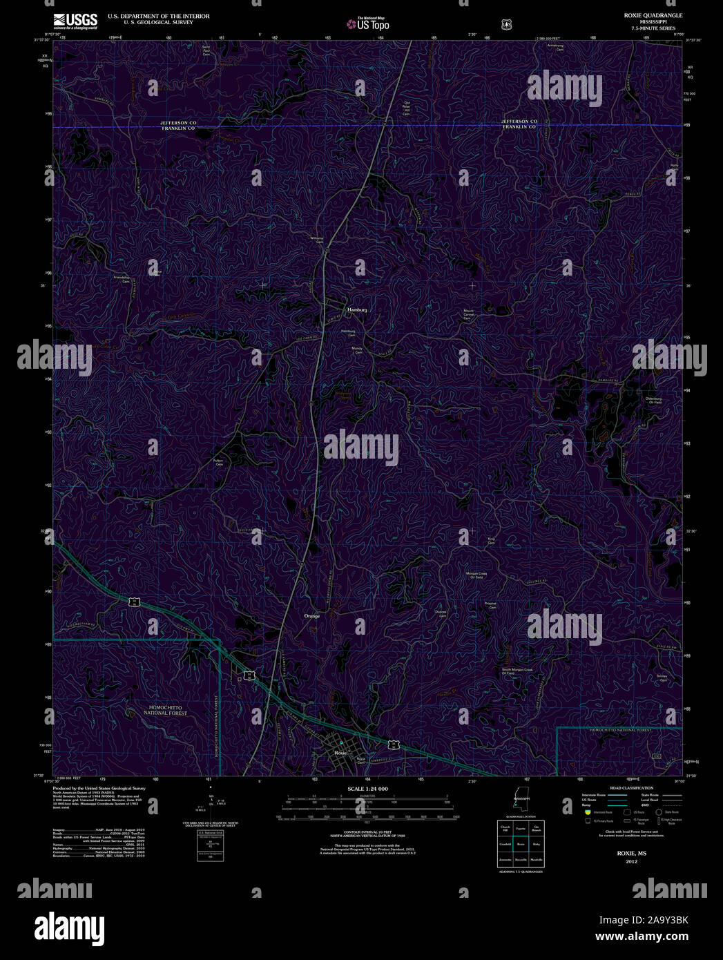 Map of roxie hires stock photography and images Alamy
