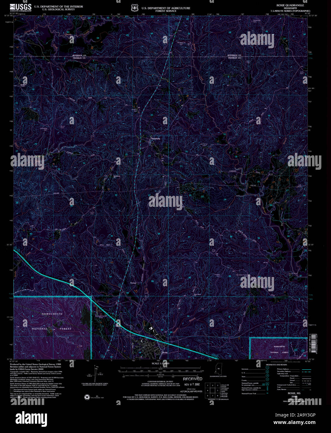 Map of roxie hires stock photography and images Alamy