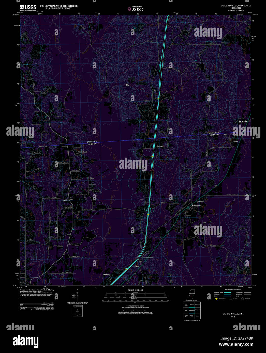 Map of sandersville hires stock photography and images Alamy