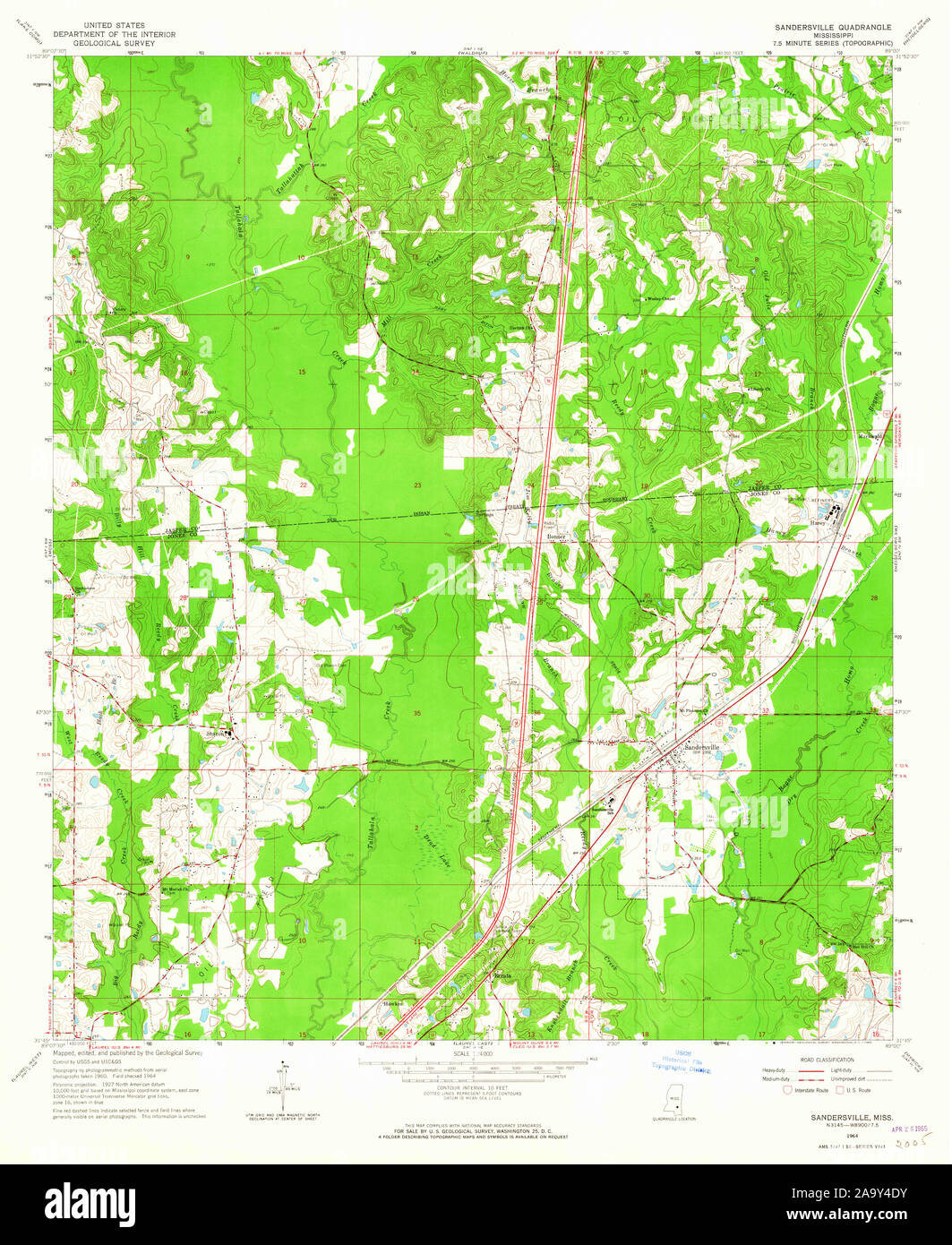 Map of sandersville hires stock photography and images Alamy