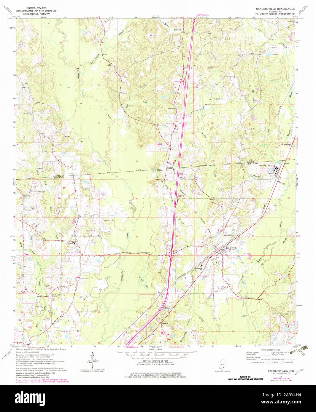Map of sandersville hires stock photography and images Alamy