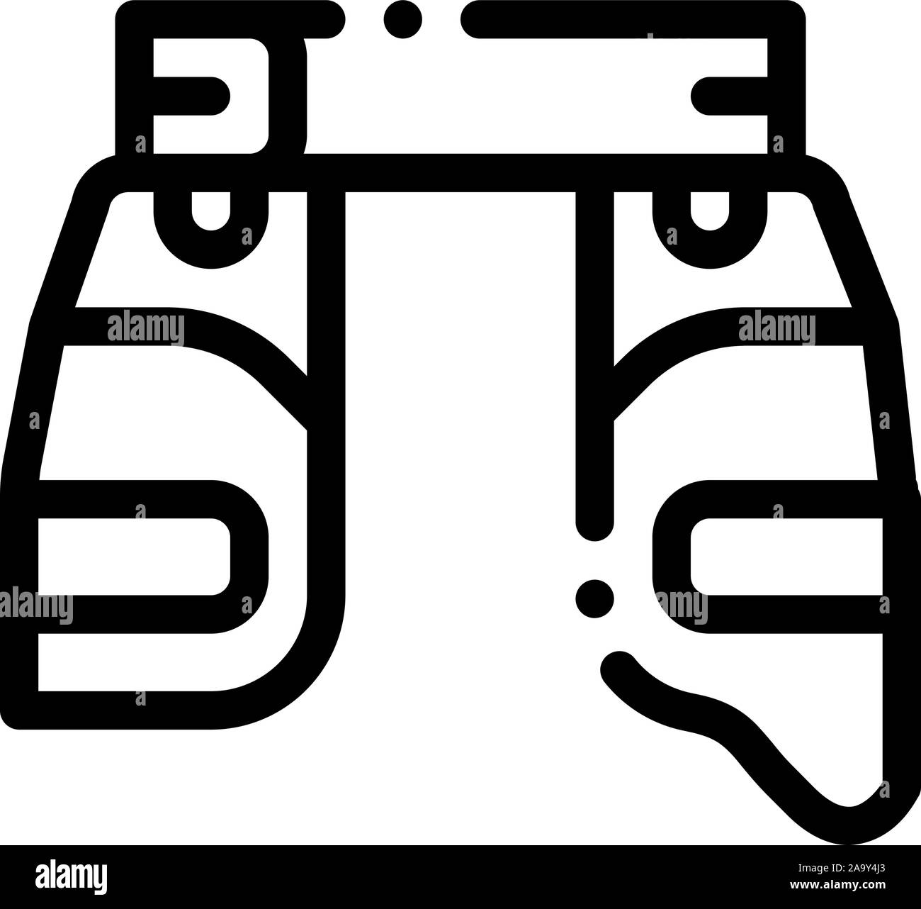 Safety Vest Icon Vector Outline Illustration Stock Vector Image & Art ...