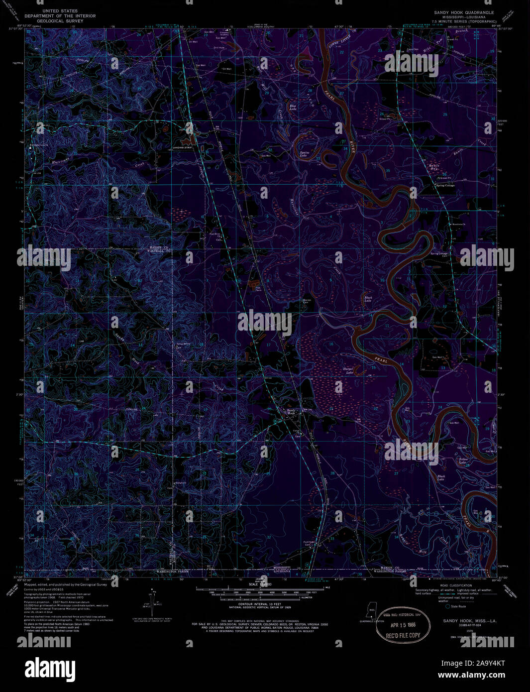 Map of sandy hook mississippi hires stock photography and images Alamy