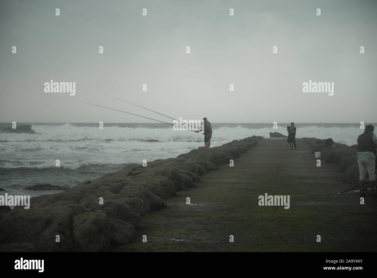 Pastimes on the Basque Coast, pasakdek Stock Photo