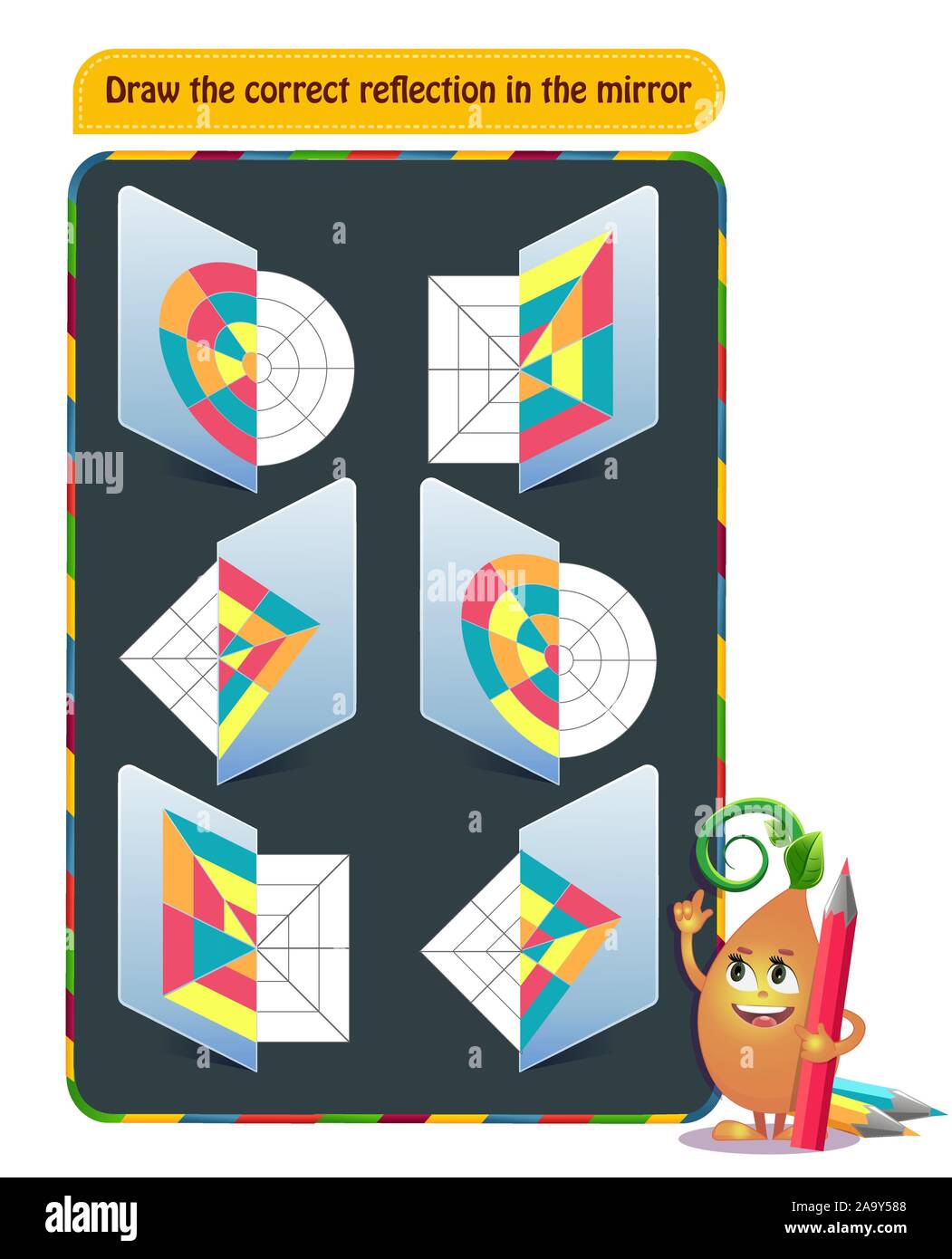 educational game for kids, puzzle. development of spatial thinking in