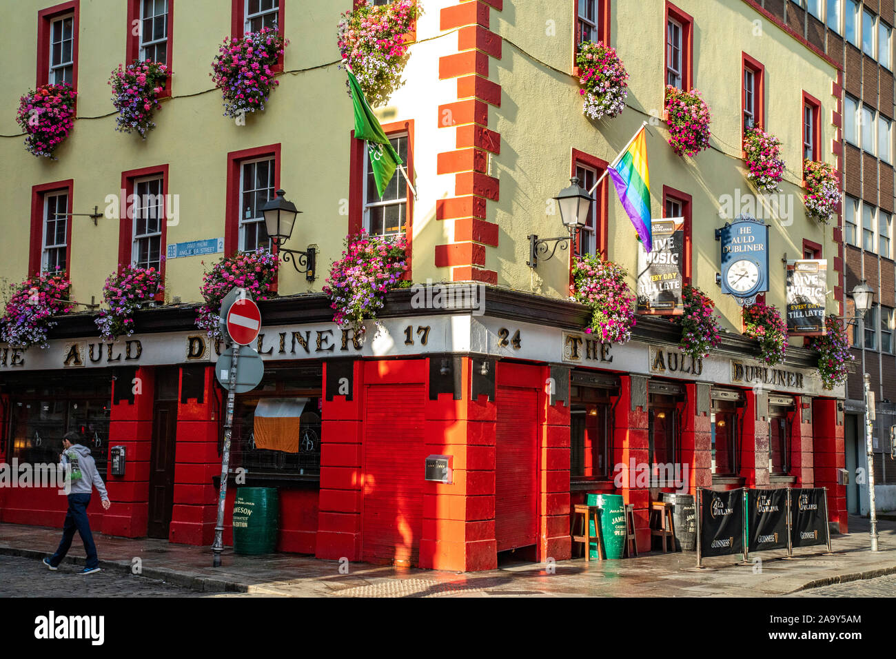 Temple Bar district in Dublin, Ireland, Republic of Ireland Stock Photo
