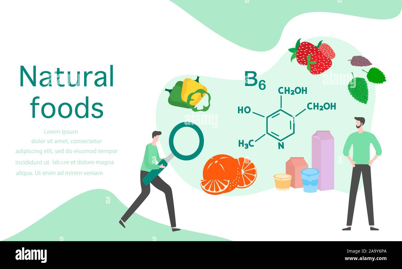 Vector Illustration With People Healthy Foods Rich In Vitamins Healthy Lifestyle Proper